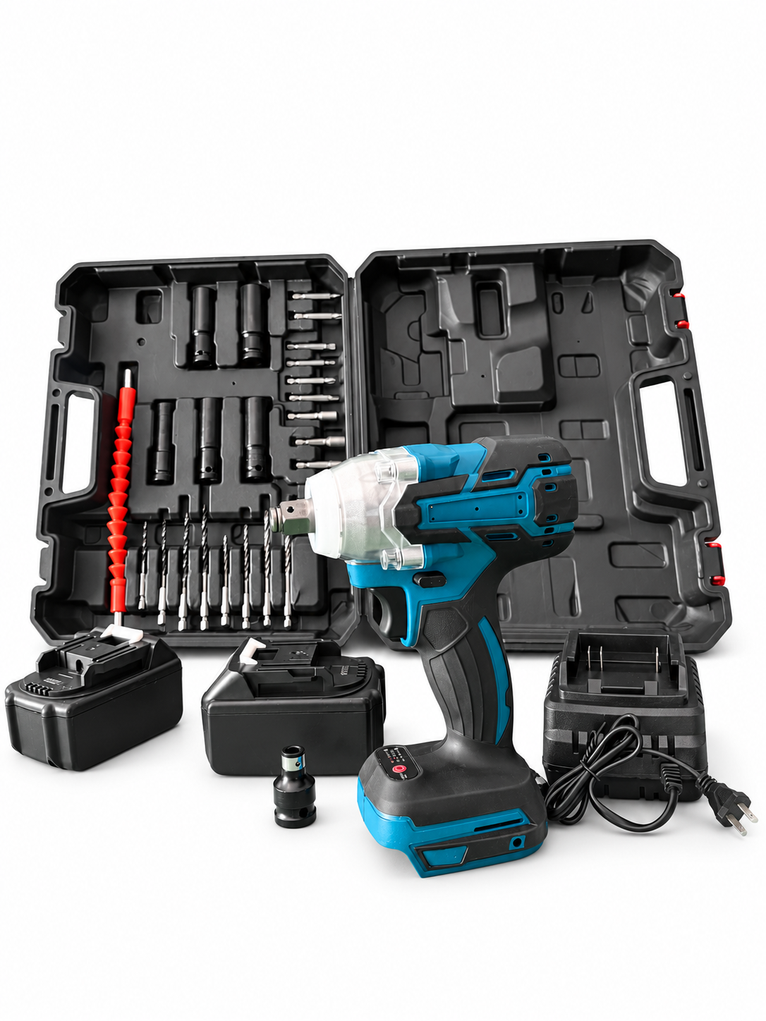 Bộ Máy Khoan Siết Bu Lông 2 Pin Tặng Kèm 25 Phụ Kiện, Bộ Máy Siết Bu Lông Pin 4 Trong 1 Tặng Kèm 25 Phụ Kiện